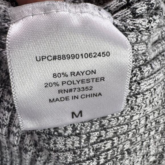 Vintage Y2K Gray Off The Shoulder Ribbed Knit Whimsigoth Top Indie Scene M - Picture 8 of 8